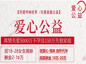 怀仁捐卵助孕生子 爱心志愿者招募